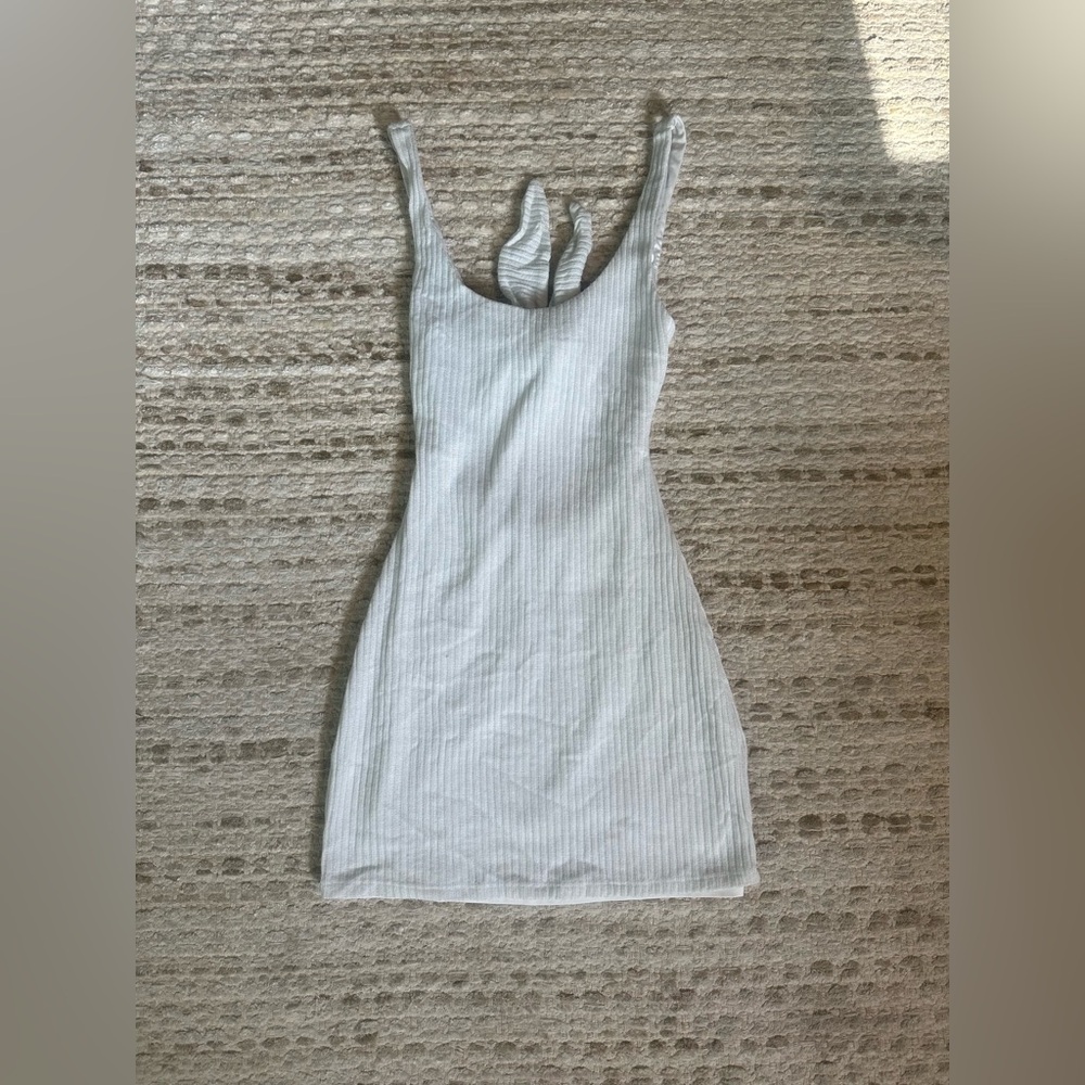 Privacy Please White Open-back Dress